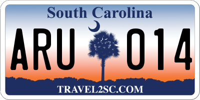SC license plate ARU014