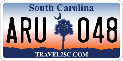 SC license plate ARU048