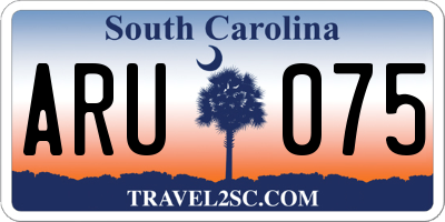 SC license plate ARU075