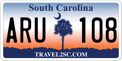 SC license plate ARU108