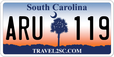 SC license plate ARU119