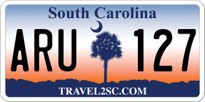 SC license plate ARU127