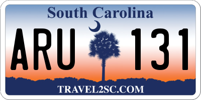 SC license plate ARU131