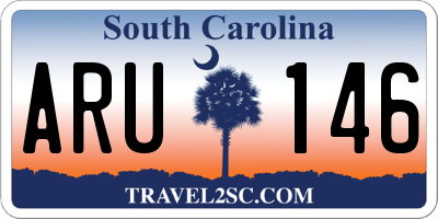 SC license plate ARU146
