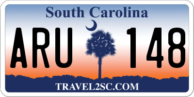 SC license plate ARU148