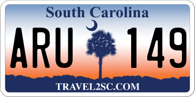 SC license plate ARU149