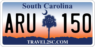 SC license plate ARU150