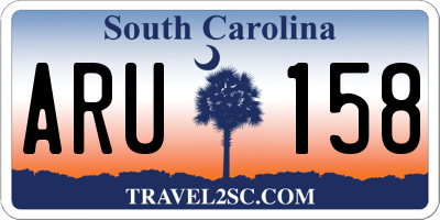 SC license plate ARU158
