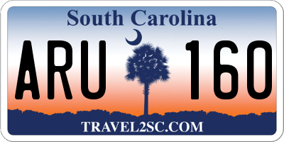 SC license plate ARU160