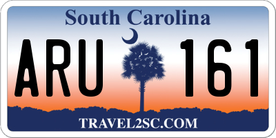 SC license plate ARU161