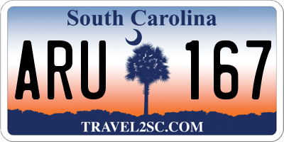 SC license plate ARU167