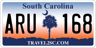SC license plate ARU168