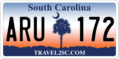 SC license plate ARU172