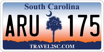 SC license plate ARU175