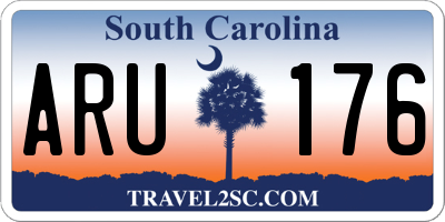 SC license plate ARU176