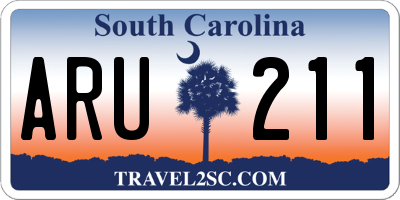 SC license plate ARU211