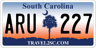 SC license plate ARU227