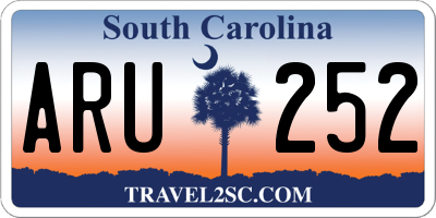 SC license plate ARU252
