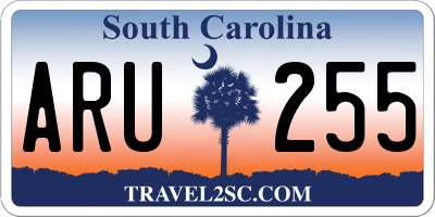 SC license plate ARU255