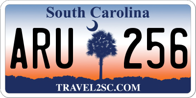 SC license plate ARU256