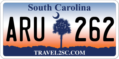 SC license plate ARU262