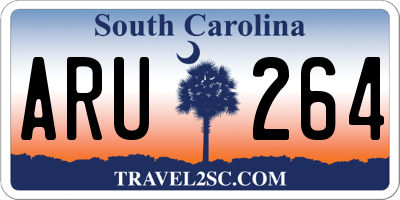SC license plate ARU264