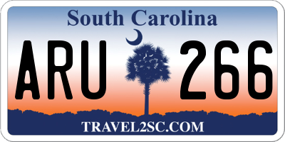 SC license plate ARU266