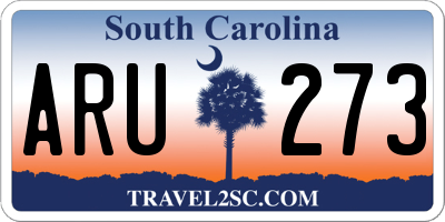 SC license plate ARU273