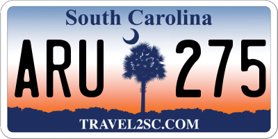 SC license plate ARU275