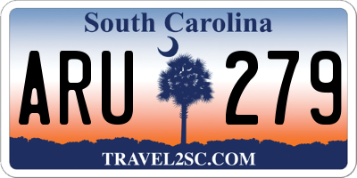 SC license plate ARU279