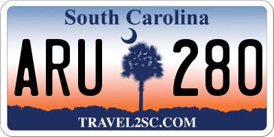 SC license plate ARU280