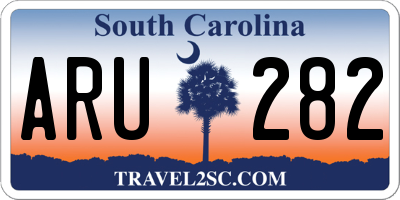 SC license plate ARU282