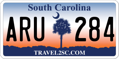 SC license plate ARU284