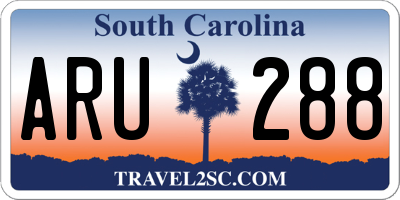 SC license plate ARU288