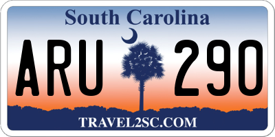 SC license plate ARU290