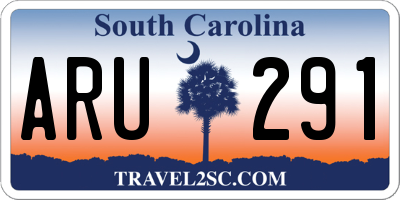 SC license plate ARU291