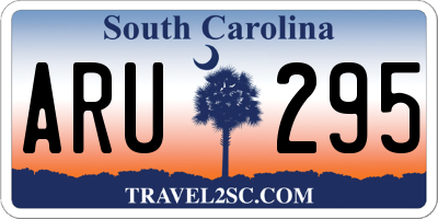 SC license plate ARU295