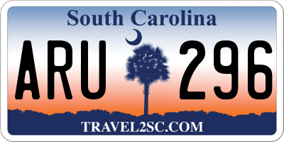 SC license plate ARU296