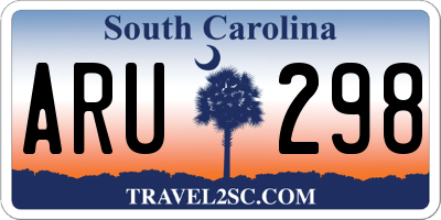 SC license plate ARU298