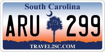 SC license plate ARU299