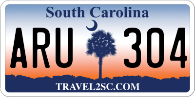 SC license plate ARU304