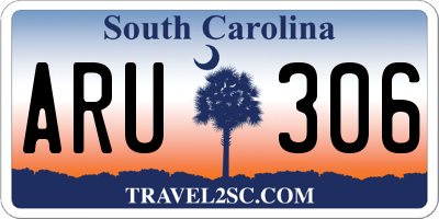 SC license plate ARU306