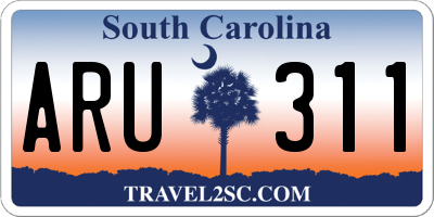 SC license plate ARU311