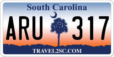 SC license plate ARU317
