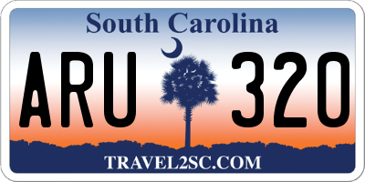 SC license plate ARU320