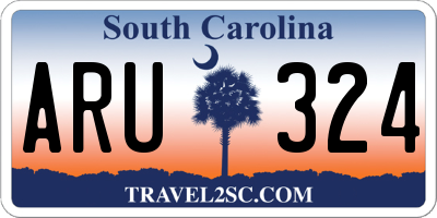 SC license plate ARU324