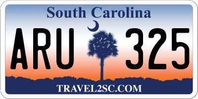 SC license plate ARU325