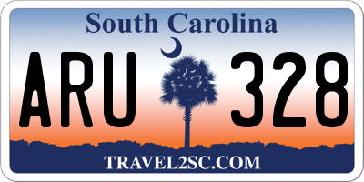 SC license plate ARU328