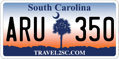 SC license plate ARU350