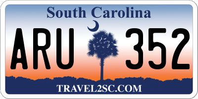 SC license plate ARU352